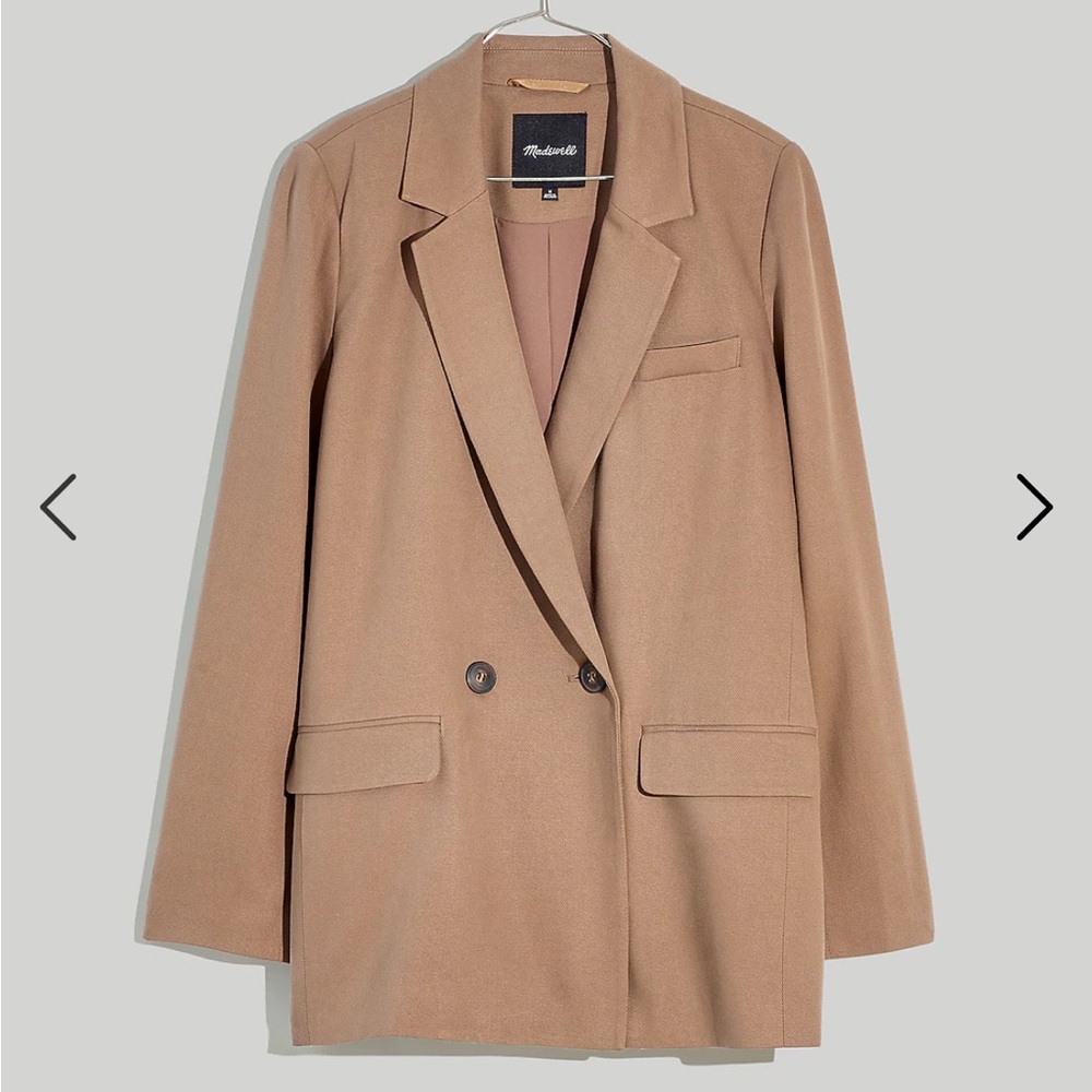 NWT! Madewell Drapeweave Caldwell Double Breasted Blazer